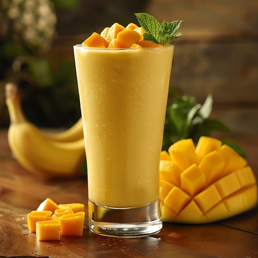 Tropical Sunrise Smoothie Delight Recipe - Recipe Image